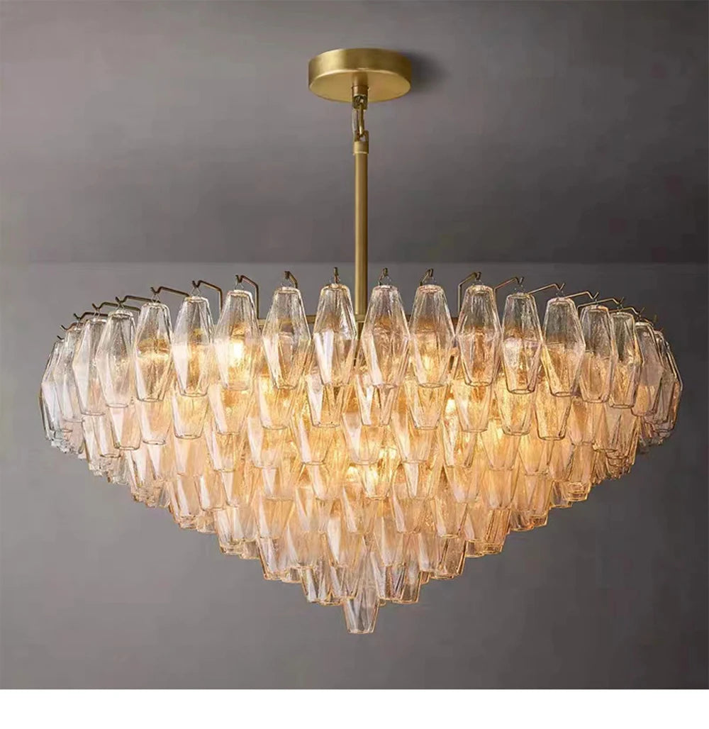 LED American Chrome Black Brass 2025 Chandelier Lighting Hanging Lamps Lustre Suspension Luminaire Lampen For Dinning Room