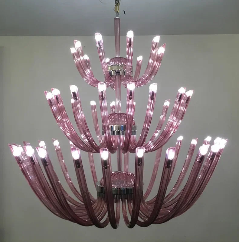 European Villa Duplex Building Living Room Chandeliers Luxury Hotel Club Lobby Three Story Chandelier Custom Engineering Lights