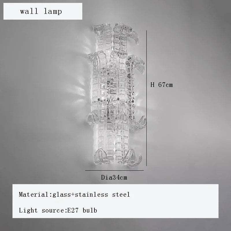 French American and Italian light luxury art decorative glass living room chandelier suspended restaurant chandelier