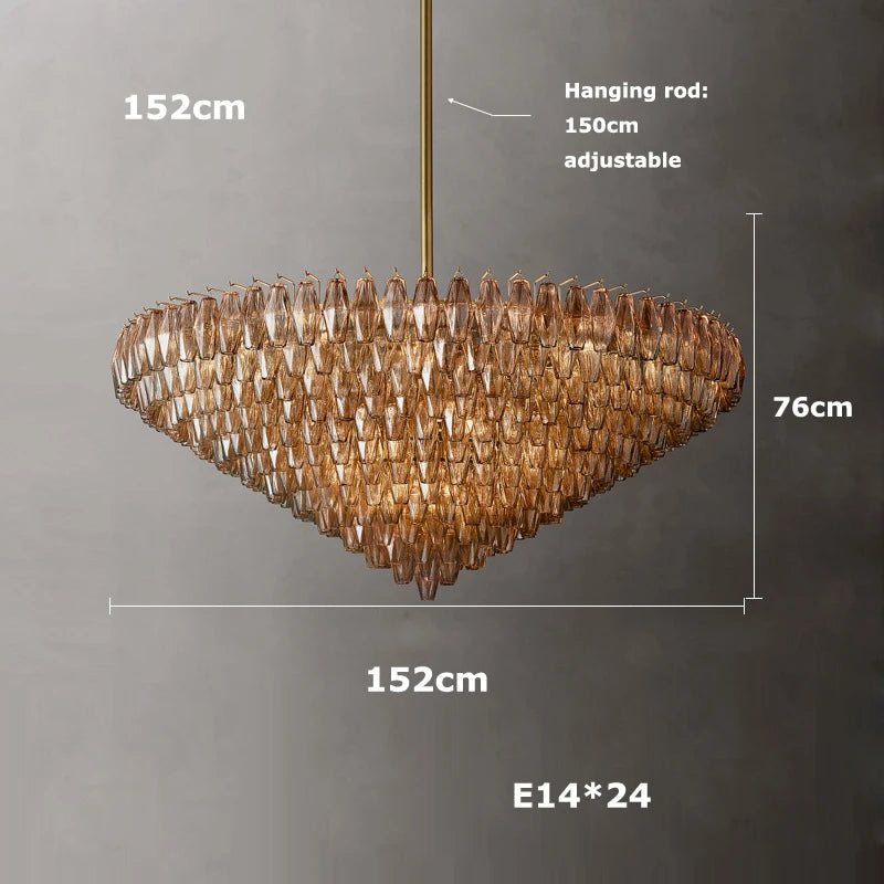 LED American Chrome Black Brass 2025 Chandelier Lighting Hanging Lamps Lustre Suspension Luminaire Lampen For Dinning Room
