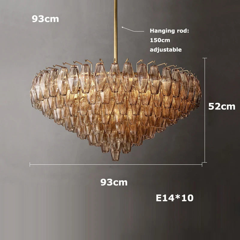 LED American Chrome Black Brass 2025 Chandelier Lighting Hanging Lamps Lustre Suspension Luminaire Lampen For Dinning Room