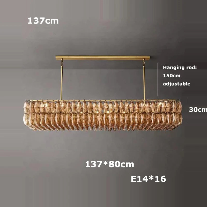 LED American Chrome Black Brass 2025 Chandelier Lighting Hanging Lamps Lustre Suspension Luminaire Lampen For Dinning Room
