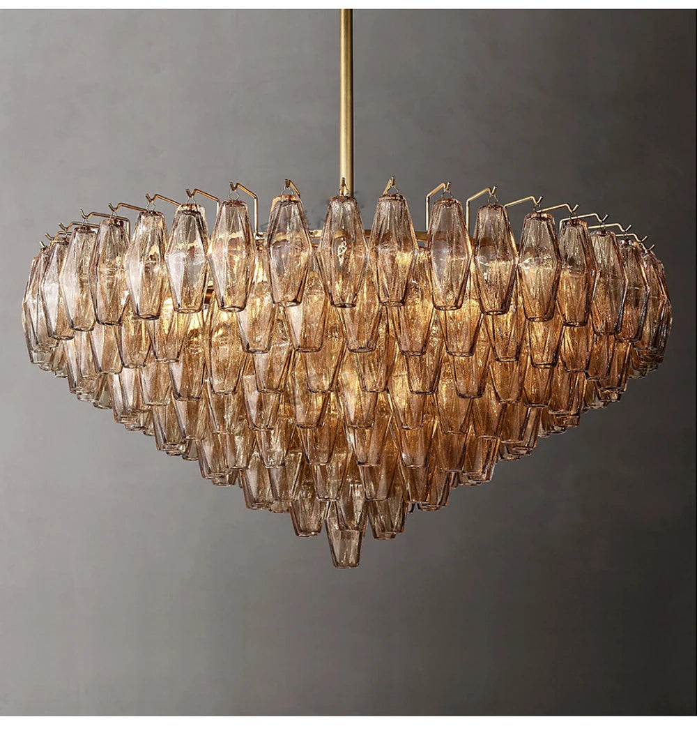 LED American Chrome Black Brass 2025 Chandelier Lighting Hanging Lamps Lustre Suspension Luminaire Lampen For Dinning Room