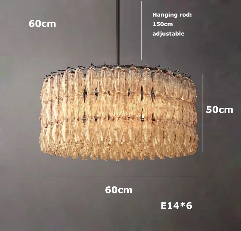 LED American Chrome Black Brass 2025 Chandelier Lighting Hanging Lamps Lustre Suspension Luminaire Lampen For Dinning Room