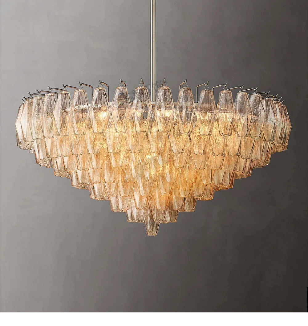 LED American Chrome Black Brass 2025 Chandelier Lighting Hanging Lamps Lustre Suspension Luminaire Lampen For Dinning Room