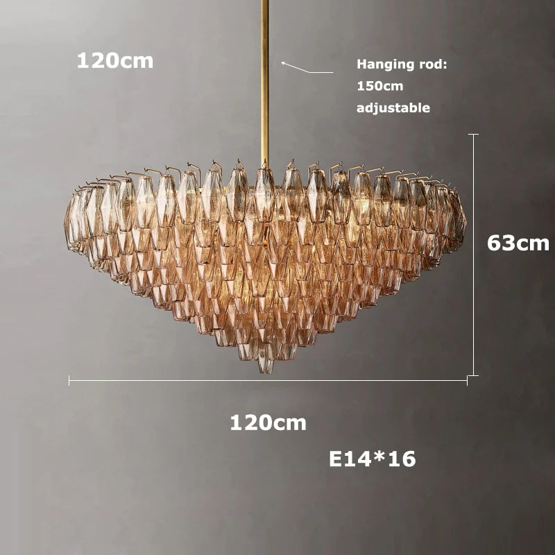 LED American Chrome Black Brass 2025 Chandelier Lighting Hanging Lamps Lustre Suspension Luminaire Lampen For Dinning Room