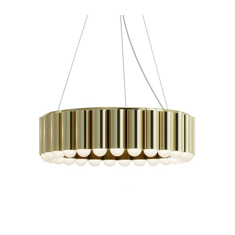 Modern Scandinavian Gold Ring Pendant Light for Guest Bedroom Dining Room Chandelier Indoor Gloss Hanging Lighting Designer